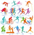 Illustrations of various sporting activities