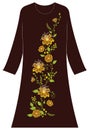 Women`s clothing:Lily flower and star flowers