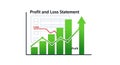 Profit and Loss Statement Bar and Line Graph Royalty Free Stock Photo