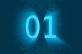 One and Zero Binary Codes in Computer Language Royalty Free Stock Photo