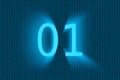 One and Zero Binary Codes in Computer Language Royalty Free Stock Photo