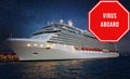 Illustrative concept of cruise ship industry affected by Coronavirus COVID-19 outbreak that spreads across the globe, creates