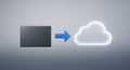 Seamless Data Migration to Cloud Storage: 3D Icon for IT Professionals and Modern Businesses. Royalty Free Stock Photo