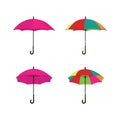Illustrative design of various umbrella shapes