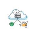 SFTP Secure File Transfer Protocol Cloud Data Security Concept Illustration Royalty Free Stock Photo