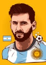 Illustrative editorial Cartoon of Lionel Messi 9