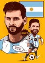 Illustrative editorial Cartoon of Lionel Messi 11