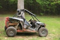 Illustrative editorial image of a wrecked Polaris RZR Royalty Free Stock Photo