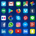 Social media icon for Facebook, Whatsapp, Skype, Youtube, Instagram, Snapchat, Hangout, Twitter