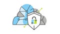 Cloud Security and Data Protection Shield Icon Royalty Free Stock Photo