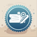 Creative Engineering and Documentation Process Icon Royalty Free Stock Photo