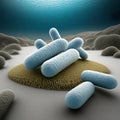 Illustrative image of bifidobacteria, beneficial microorganisms.