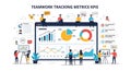 Teamwork Tracking and KPI Visualization Royalty Free Stock Photo