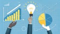 Business Growth, Innovation and Data Analysis Royalty Free Stock Photo