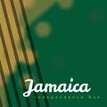 Illustrative image of jamaica independence day text and lines against seascape, copy space