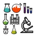 an illustrative image showing various types of laboratory equipment