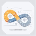 DevOps Infinity Loop for CICD Pipeline Illustration Royalty Free Stock Photo