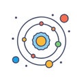Illustrative Solar System Icon Royalty Free Stock Photo