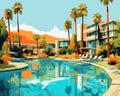 This illustrative tribute to Palm is from the mid-century desert OasisPalm Springs.