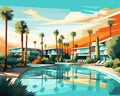 This illustrative tribute to Palm is from the mid-century desert OasisPalm Springs.