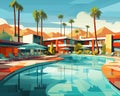 This illustrative tribute to Palm is from the mid-century desert OasisPalm Springs.