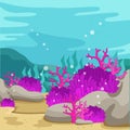 Illustrator of background underwater on the sea two Royalty Free Stock Photo