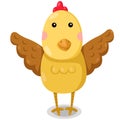 Illustrator of chicken cute vector