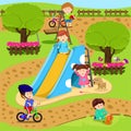 Illustrator of child in playground