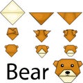 Illustrator of bear origami