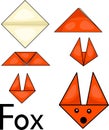 Illustrator of fox origami