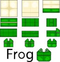 Illustrator of frog origami Royalty Free Stock Photo