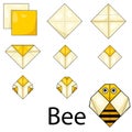 Illustrator of bee origami