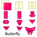 Illustrator of butterfly origami