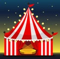 Illustrator of circus to night have fun