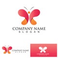 Illustrator clipart vector of Elegant Butterfly Logo