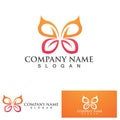 Illustrator clipart vector of Elegant Butterfly Logo