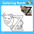 Illustrator of color book with zebu animal