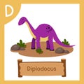 Illustrator of D for Dinosaur diplodocus