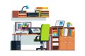 Illustrator and designer room with graphic tablet Royalty Free Stock Photo