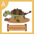 Illustrator of A for Dinosaur ankylosaurus