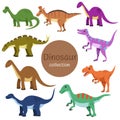 Illustrator of dinosaur collection cartoon cute