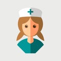 Illustrator Graphic Vector Nurse uniform flat design Royalty Free Stock Photo