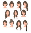 Illustrator hair trendy and hair style