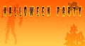 Illustrator halloween design : Plank copy space Horror orange tone.