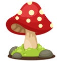 Illustrator of mushrooms landscape Royalty Free Stock Photo