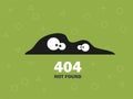 Illustrator of 404 error page not found vector green background with eyes Modern design Royalty Free Stock Photo