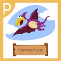 Illustrator of P for Dinosaur pterodactylus