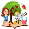 Illustrator of Sir Isaac Newton Royalty Free Stock Photo