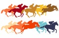 Horse Race clip art banner