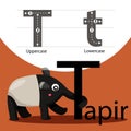 Illustrator of tapir with t font